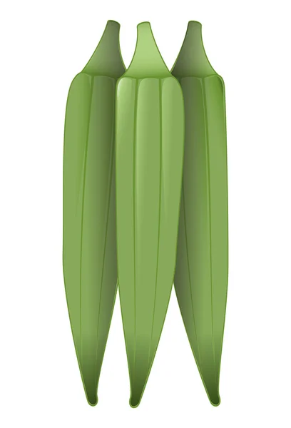 Manojo de okra — Vector de stock