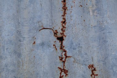 Paslı Şeritli Yaşlanmış Metal Çarşaf, Hava Durumu ve Çürüme Gösterimi, Dokular ve Arkaplan İçin Uygun