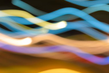 Yavaş Görüntü Hızı ile Bulanık Işık Efektleri, Hareket ve Canlı Renklerle Soyut Arkaplan, Görüntü Hızı, Enerji ve Modernite İçin Mükemmel