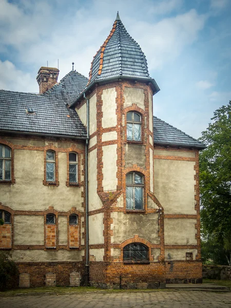 Ruinerna av ett slott i Sztum, Polen Stockbild