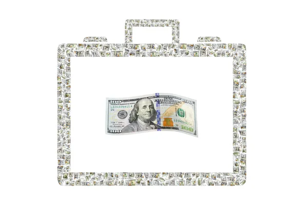 돈의 서류 가방 — 스톡 사진