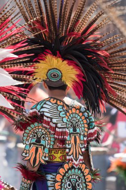 renkli geleneksel kostüm giyen yerli Meksika adam 