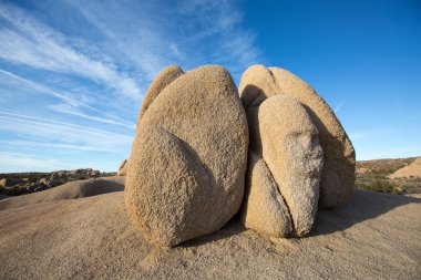 Kaliforniya'da aşınmış yuvarlak kaya