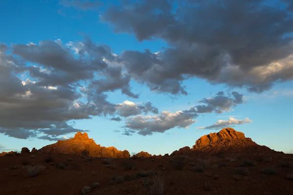 Sunset in the valley of fire nevada — Stock Photo, Image