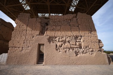 the ancient hohokam ruins in casa grande arizona clipart