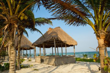 ahşap beach palapa