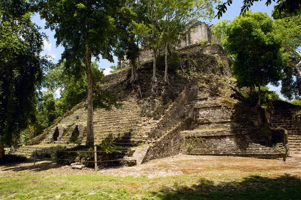 Naturaleza adelantando una ruina piramidal — Foto de Stock