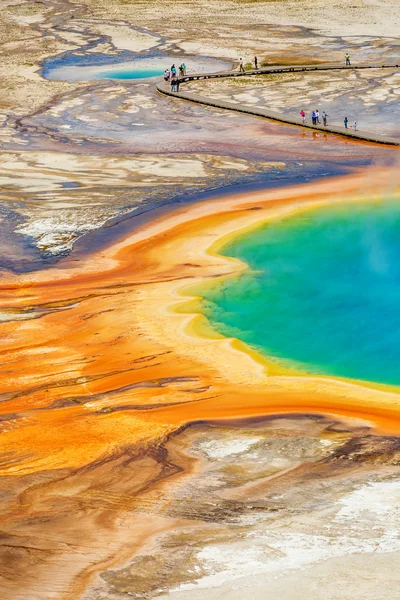 Prizmatik havuzda Grand: yellowstone Milli Parkı