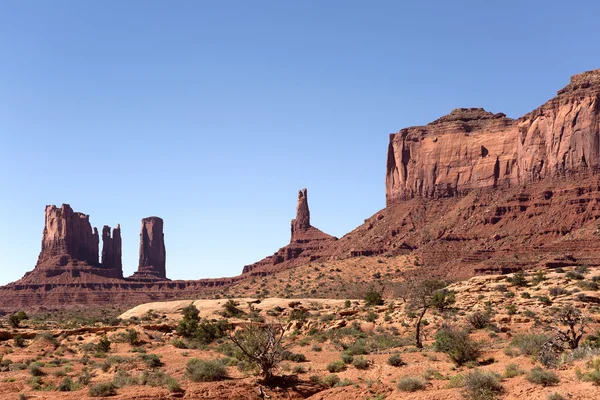 Sandstone mesa and needles — Stock Photo, Image