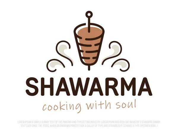 Nowoczesne Profesjonalne Logo Shawarma Przemyśle Restauracyjnym — Wektor stockowy