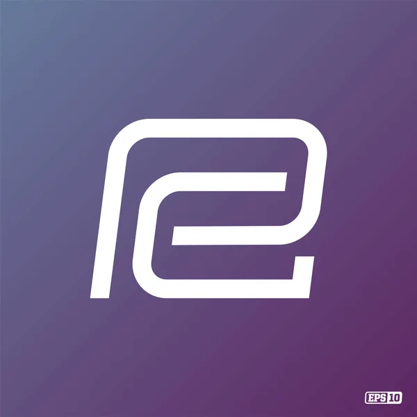 Logo Profesional Moderno Monograma Tema Púrpura — Archivo Imágenes Vectoriales