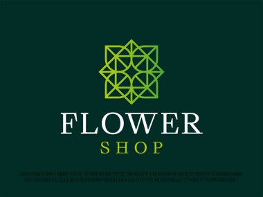 Çiçekçi için modern profesyonel logo ya da yeşil temalı çiçekçi salonu.