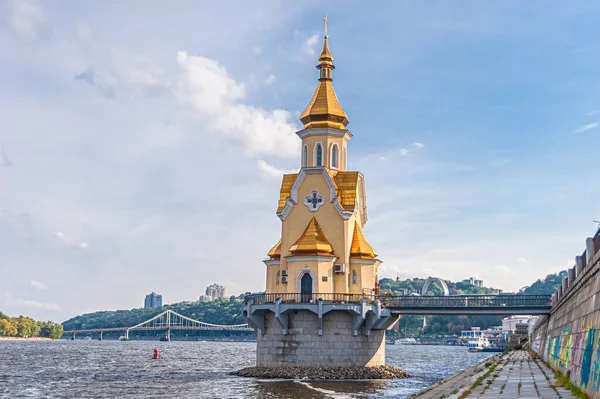 Temple Unique Eglise Saint Nicolas Merveilleux Sur Eau Situé Sur — Photo