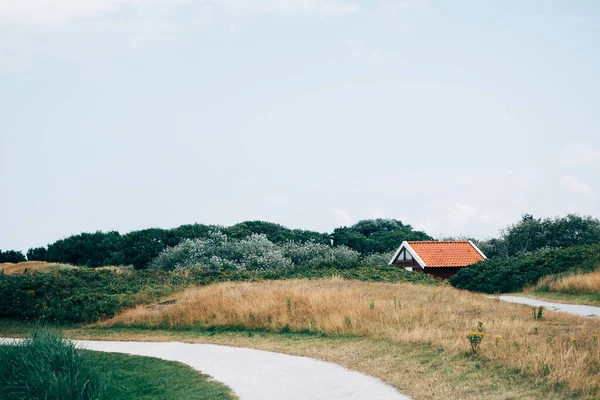 Petite Maison Vacances Sur Île Néerlandaise Wadden Ameland Côté Sentier — Photo