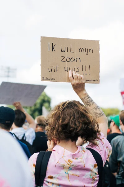 Amsterdam Netherlands September 2021 Students Protesting Housing Shortage Crisis Overheated — Stock Photo, Image
