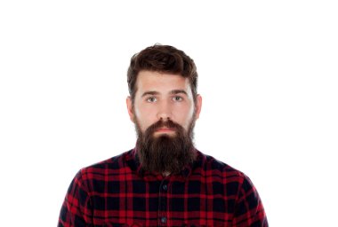 Uzun sakallı yakışıklı adam