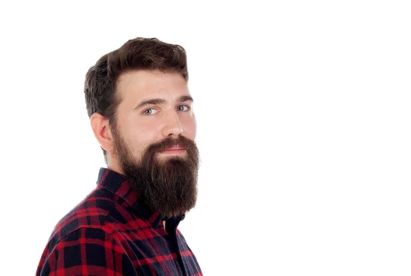 Handsome man with long beard — Stock Photo, Image