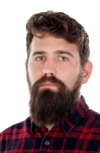 Knappe Man met lange baard — Stockfoto