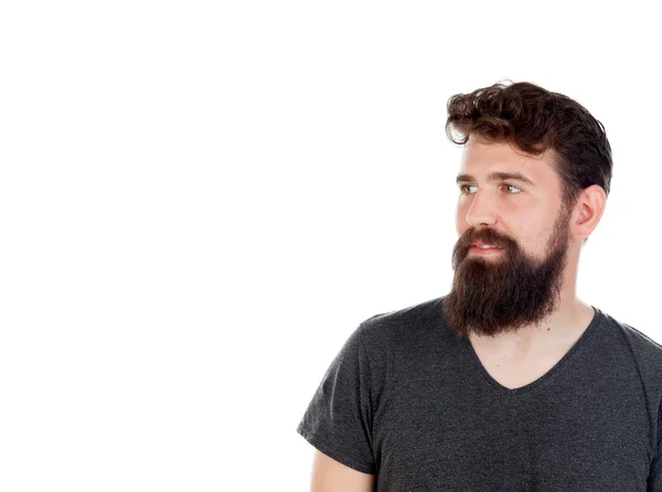 Bello uomo con la barba lunga — Foto Stock