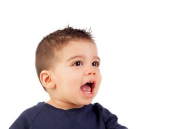 Bebek çocuk mavi t-shirt