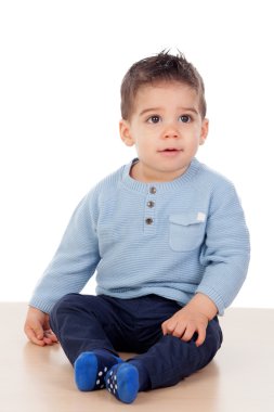 Katta oturan bebek çocuk 