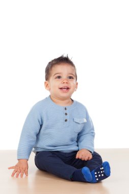 Katta oturan bebek çocuk 