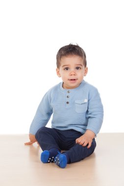 Katta oturan bebek çocuk 