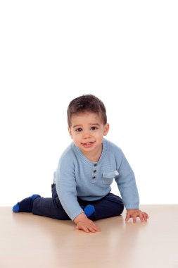 Katta oturan bebek çocuk 