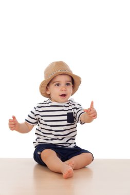 Bebek çocuk çizgili tişört