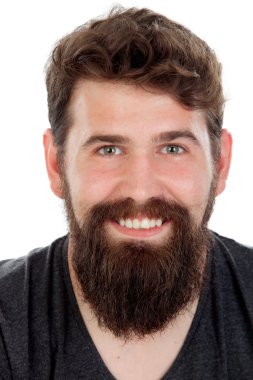 Uzun sakallı yakışıklı adam 