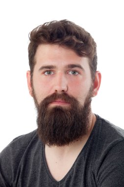 Uzun sakallı yakışıklı adam 