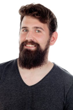 Uzun sakallı yakışıklı adam 