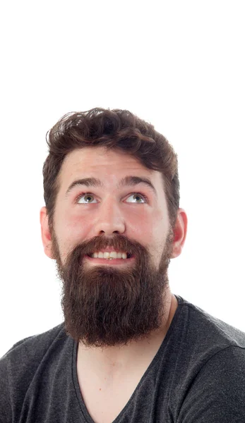 Homem bonito com barba longa — Fotografia de Stock