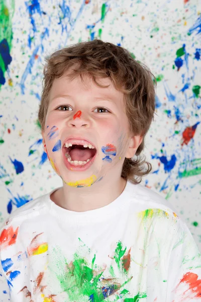 Gekleurde verf zonder tanden — Stockfoto