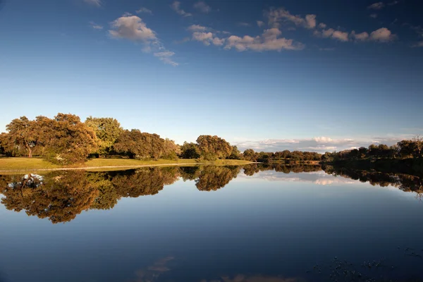 Bela paisagem de bancos de rio — Fotografia de Stock