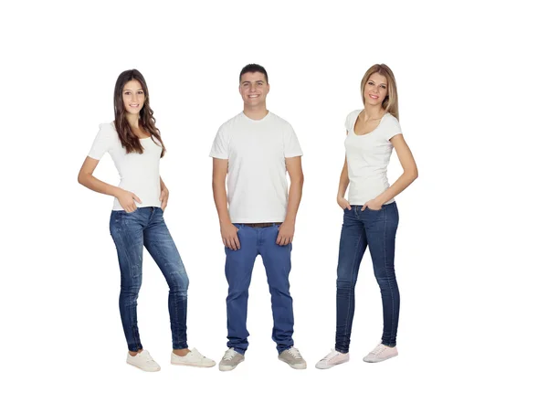 Three young friends — Stock Photo, Image