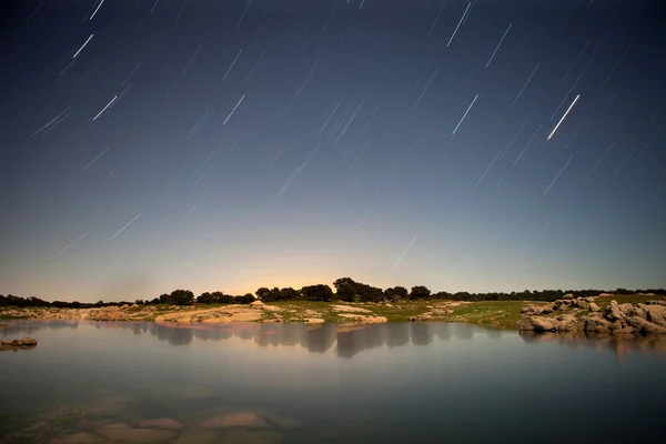 Natt bild med stjärnor i himlen — Stockfoto