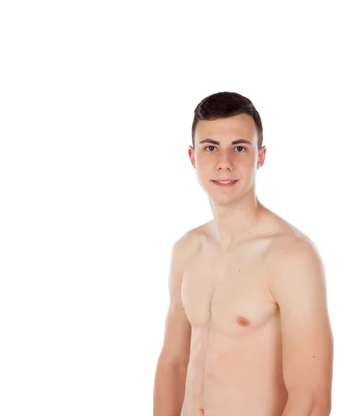 Svalnatý mladík s nahý trup — Stock fotografie
