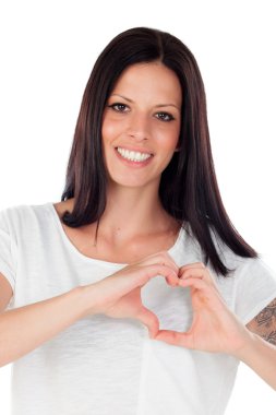 Aşık oldukça esmer kadın 