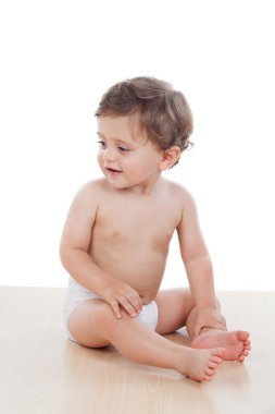 Çocuk komik yüz ifadesi ile