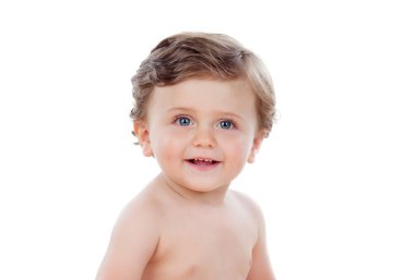 Çocuk komik yüz ifadesi ile