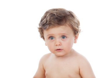 Çocuk komik yüz ifadesi ile