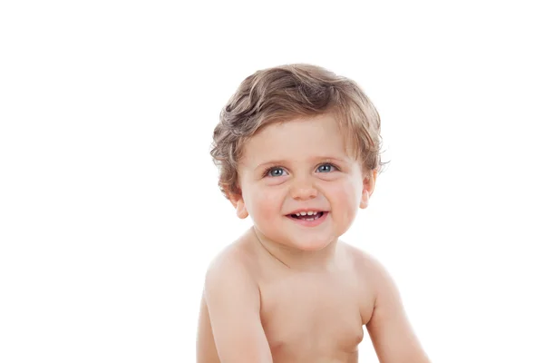 Menino com expressão facial engraçada — Fotografia de Stock