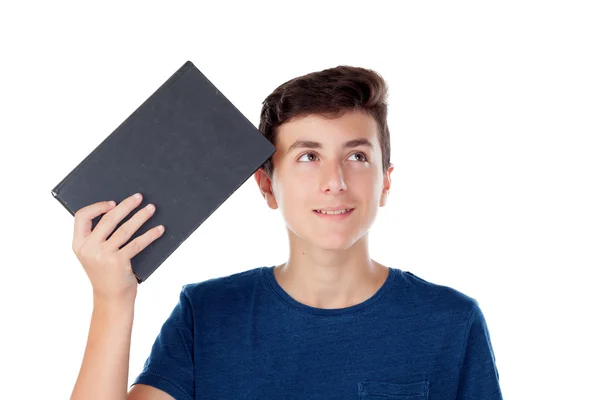 Teenager kid with a book — Stock Photo, Image