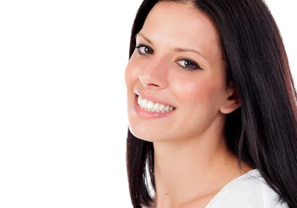 Young cool brunette woman in a studio shooting — Stock Photo, Image