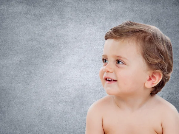 Baby one year old doing funny gestures — Stock Photo, Image