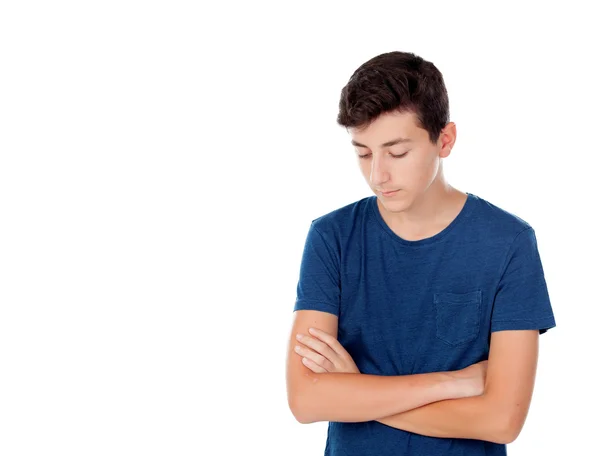 Brown young caucasian boy — Stock Photo, Image