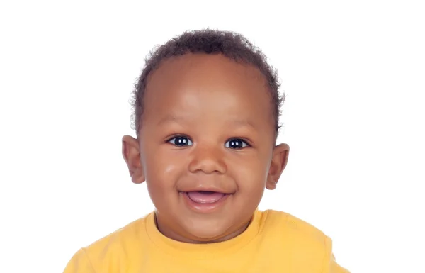 Feliz bebé africano divertido hace seis meses —  Fotos de Stock