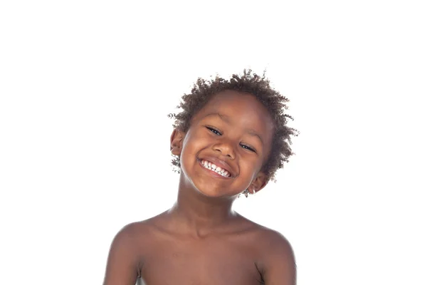 Африканский ребенок делает смешные лица — стоковое фото
