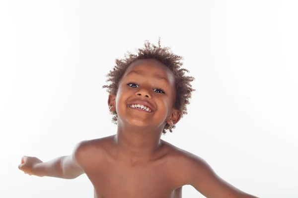 Niño africano haciendo caras graciosas — Foto de Stock